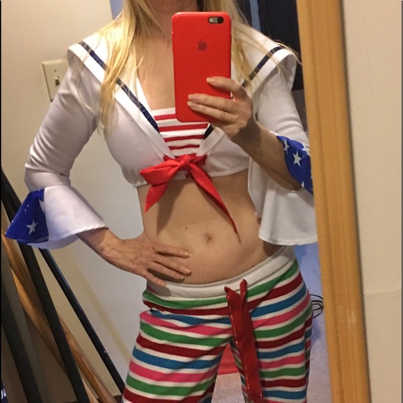 Charades Sailor crop top COSTUME TOP- small HALLOWEEN🧡🎃 - Picture 4 of 12
